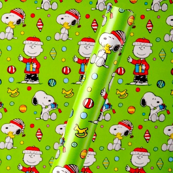 PEANUTS CHRISTMAS GIFT WRAP - Picture 1 of 1